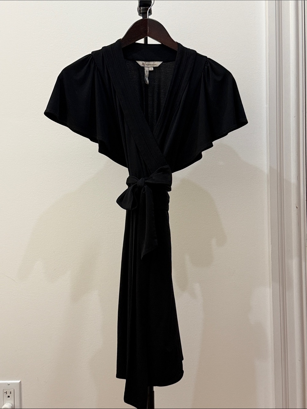 BCBGeneration Black Mini Wrap Dress